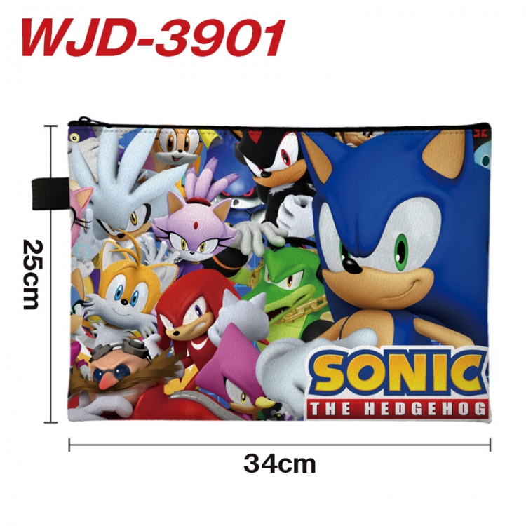 Sonic The Hedgehog Anime Full Color A4 Document Bag 34x25cm WJD-3901