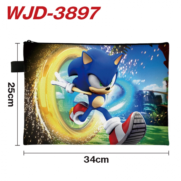 Sonic The Hedgehog Anime Full Color A4 Document Bag 34x25cm WJD-3897