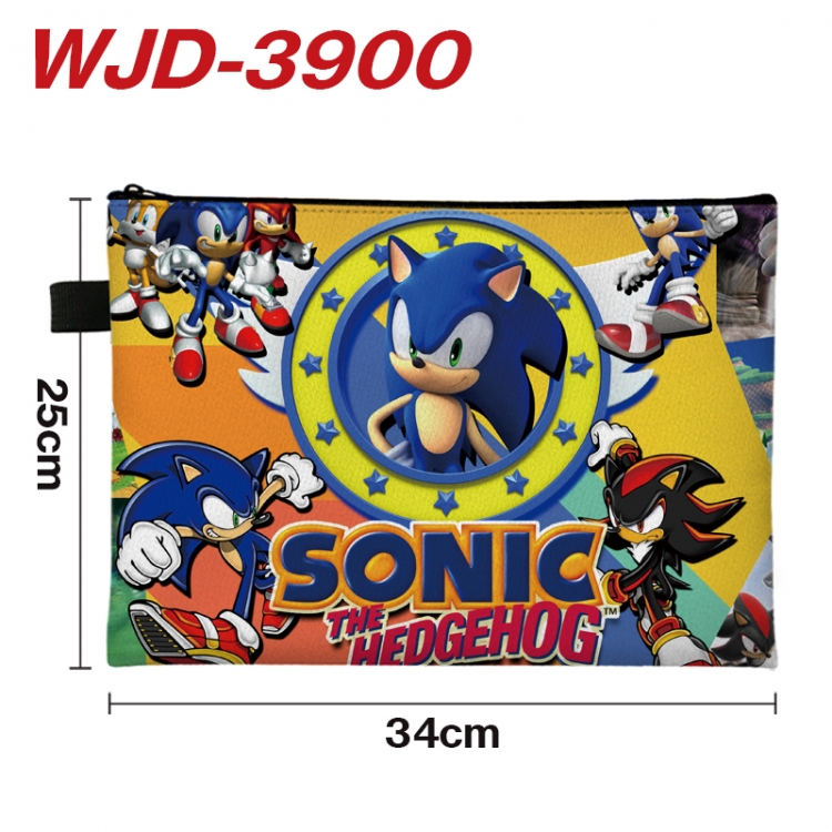Sonic The Hedgehog Anime Full Color A4 Document Bag 34x25cm WJD-3900
