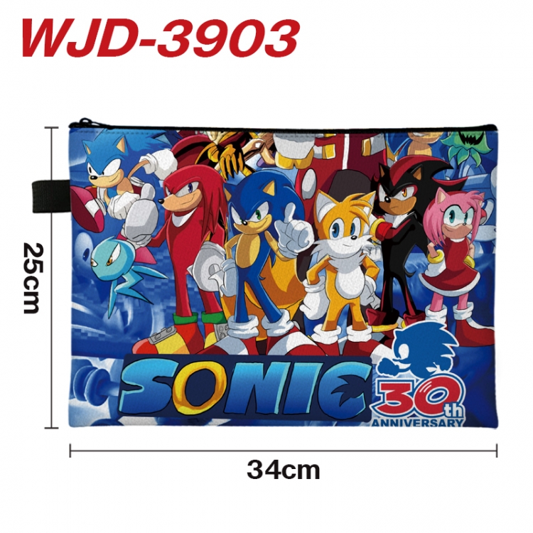 Sonic The Hedgehog Anime Full Color A4 Document Bag 34x25cm WJD-3903