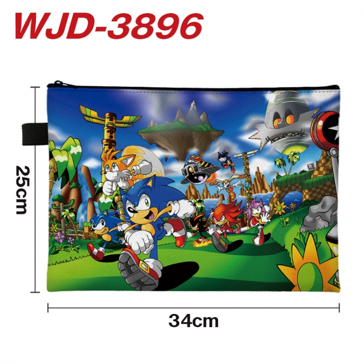 Sonic The Hedgehog Anime Full Color A4 Document Bag 34x25cm WJD-3896