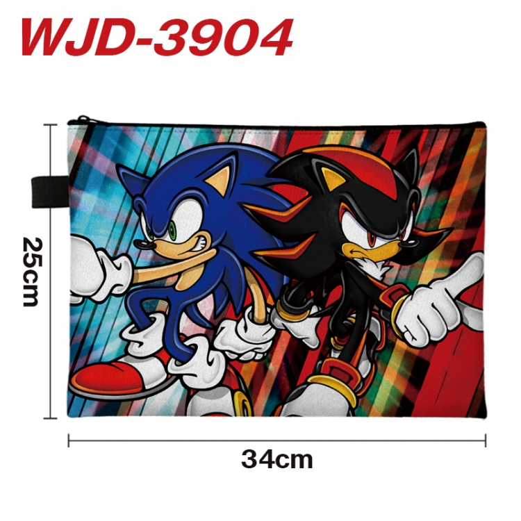 Sonic The Hedgehog Anime Full Color A4 Document Bag 34x25cm WJD-3904
