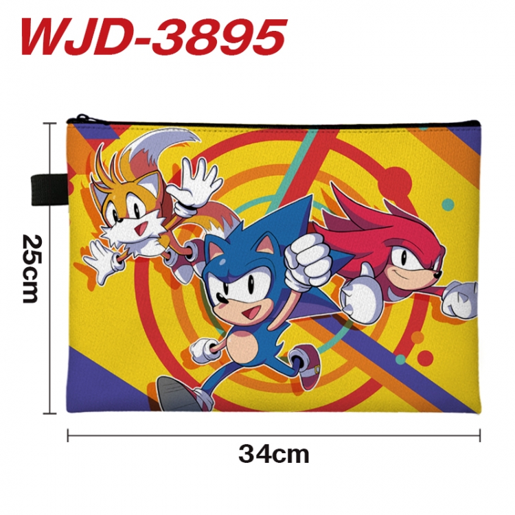 Sonic The Hedgehog Anime Full Color A4 Document Bag 34x25cm WJD-3895