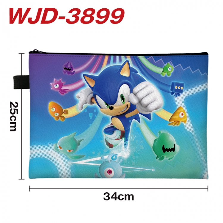 Sonic The Hedgehog Anime Full Color A4 Document Bag 34x25cm  WJD-3899