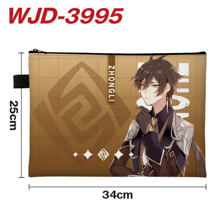 Genshin Impact Anime Full Color A4 Document Bag 34x25cm WJD-3995