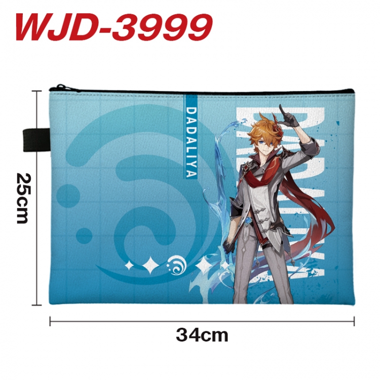 Genshin Impact Anime Full Color A4 Document Bag 34x25cm WJD-3999