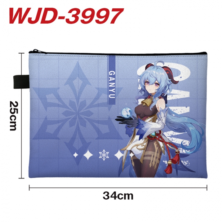 Genshin Impact Anime Full Color A4 Document Bag 34x25cm WJD-3997