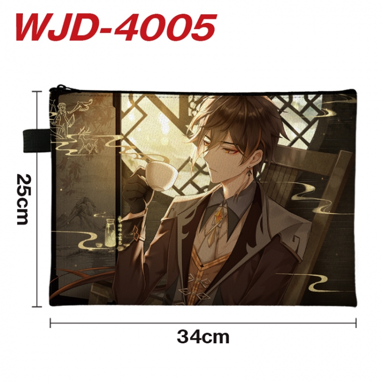 Genshin Impact Anime Full Color A4 Document Bag 34x25cm  WJD-4005