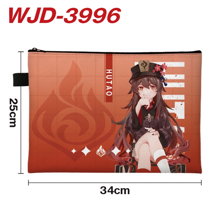 Genshin Impact Anime Full Color A4 Document Bag 34x25cm  WJD-3996