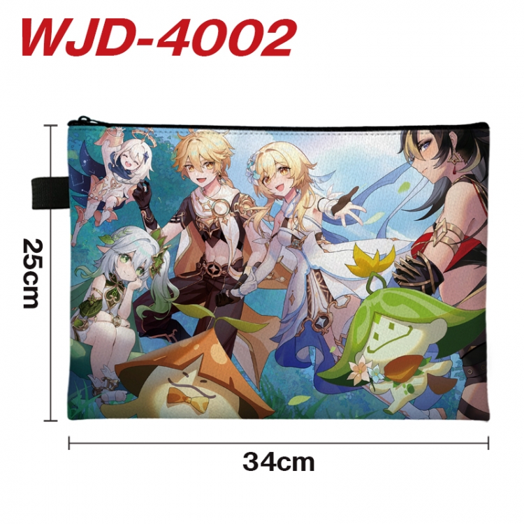 Genshin Impact Anime Full Color A4 Document Bag 34x25cm WJD-4002