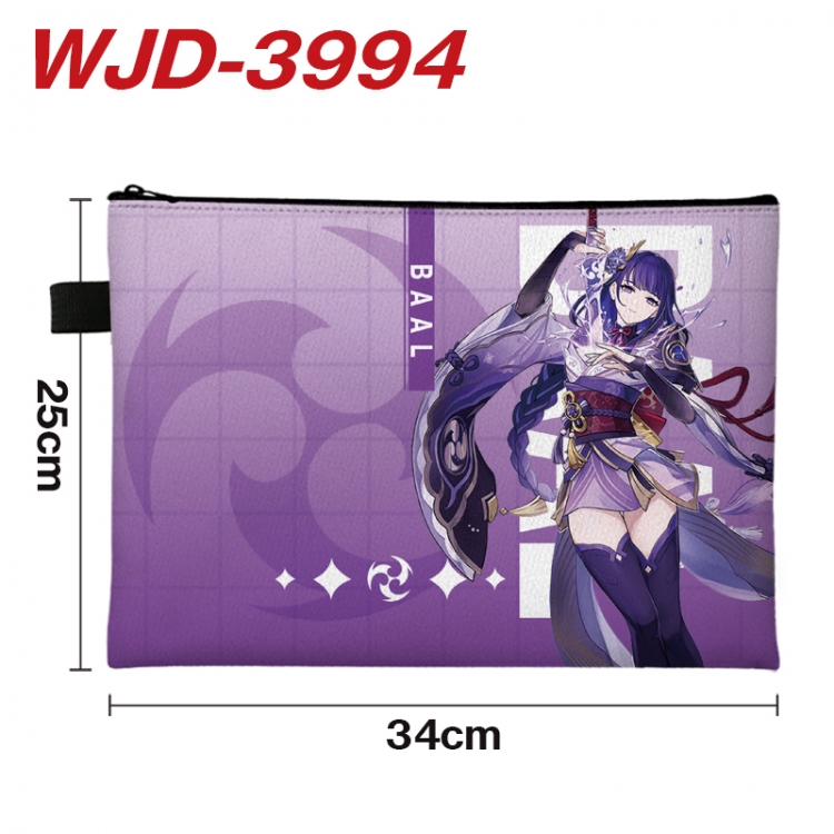 Genshin Impact Anime Full Color A4 Document Bag 34x25cm WJD-3994