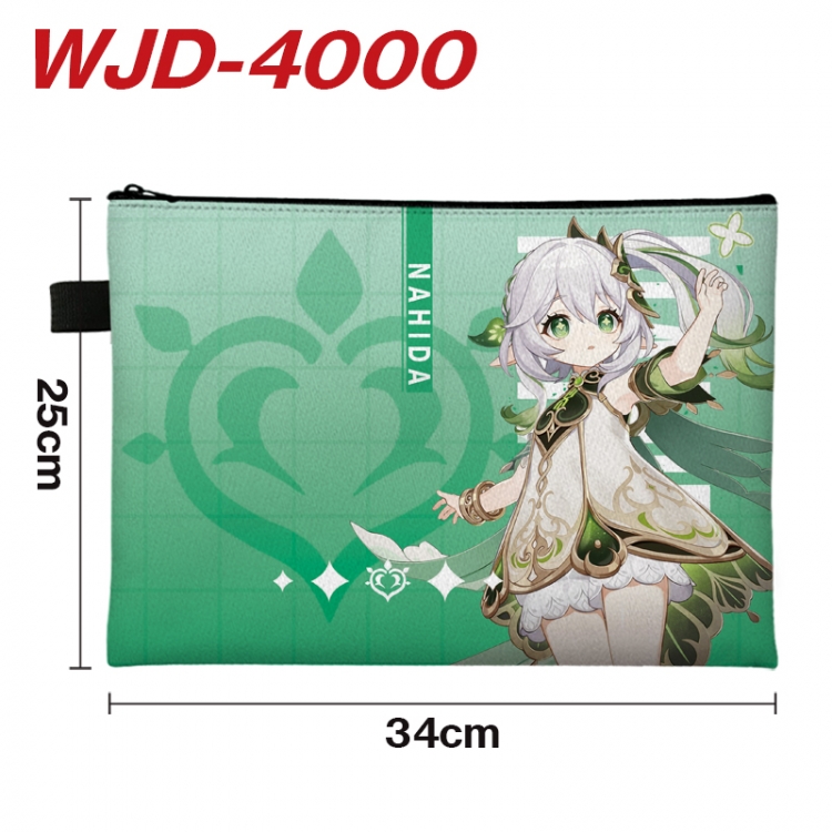 Genshin Impact Anime Full Color A4 Document Bag 34x25cm WJD-4000