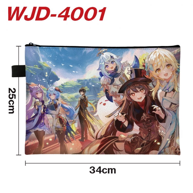 Genshin Impact Anime Full Color A4 Document Bag 34x25cm WJD-4001