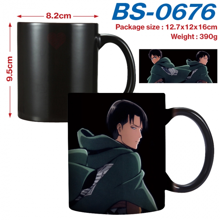 Shingeki no Kyojin Anime high-temperature color-changing printing ceramic mug 400ml BS-0676