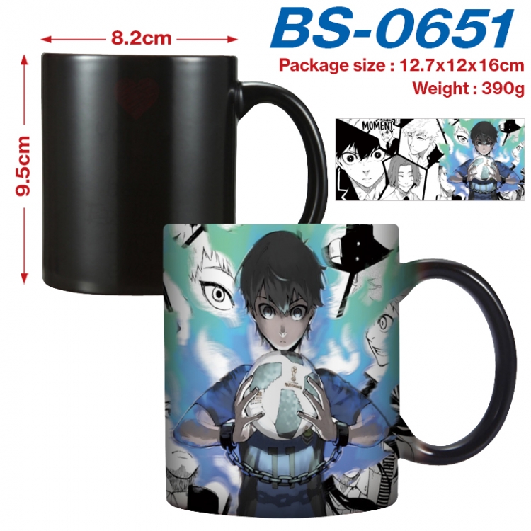 BLUE LOCK Anime high-temperature color-changing printing ceramic mug 400ml  BS-0651