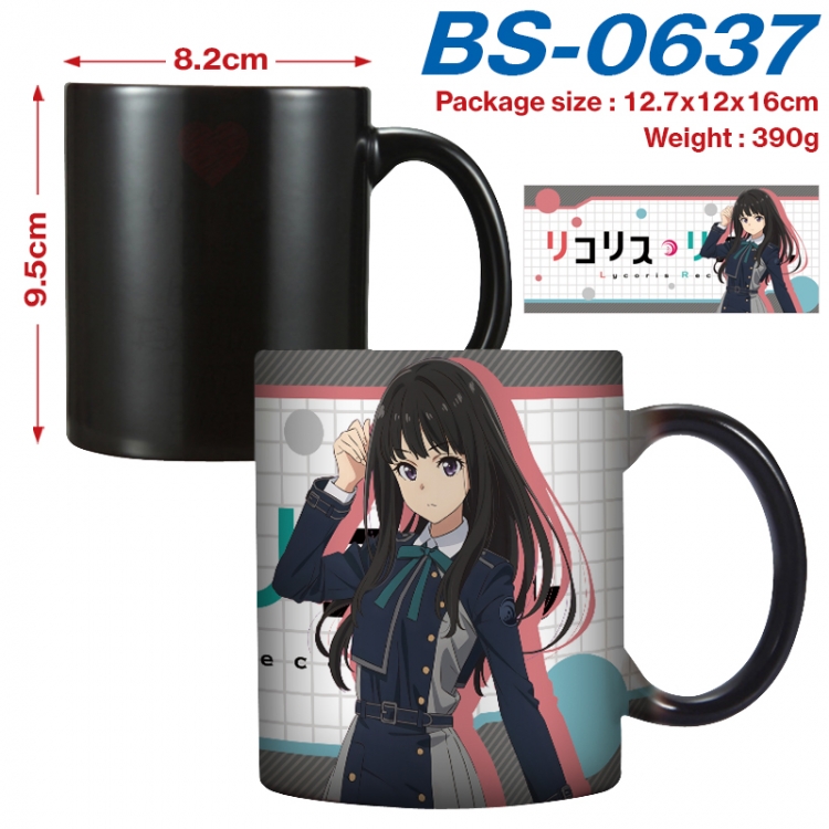 Lycoris Recoil Anime high-temperature color-changing printing ceramic mug 400ml BS-0637