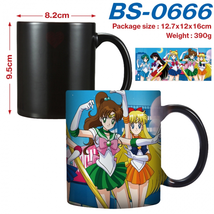 sailormoon Anime high-temperature color-changing printing ceramic mug 400ml  BS-0666