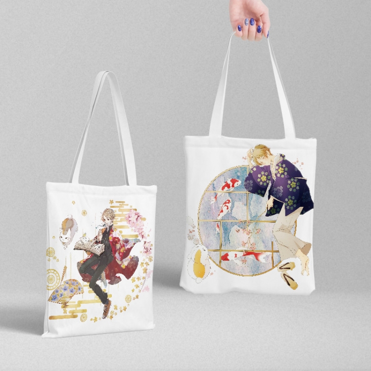 Natsume_Yuujintyou Anime peripheral canvas handbag gift bag large capacity shoulder bag 36x39cm price for 2 pcs