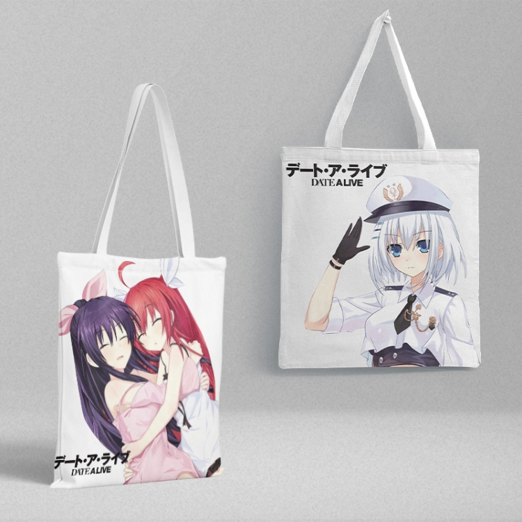 Date-A-Live Anime peripheral canvas handbag gift bag large capacity shoulder bag 36x39cm price for 2 pcs