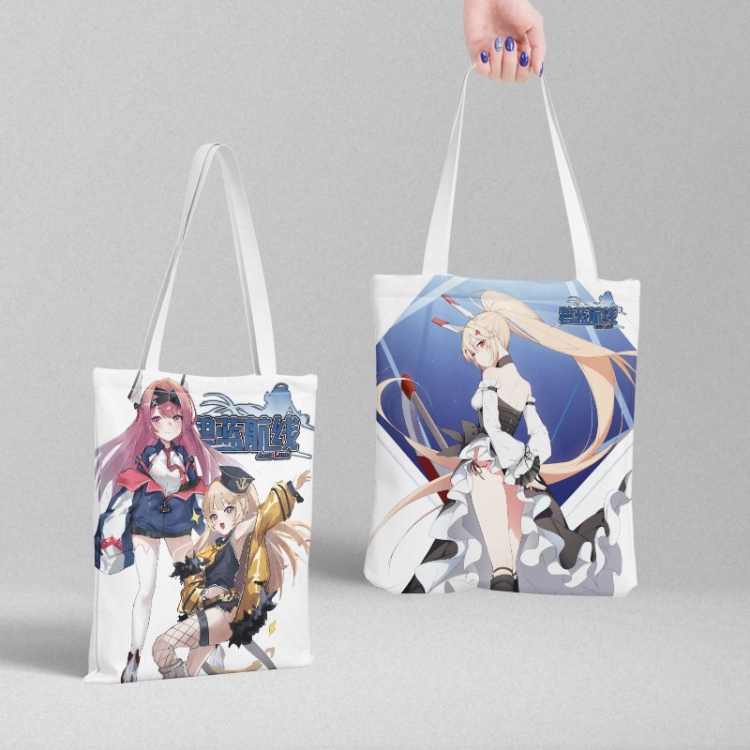 Azur Lane Anime peripheral canvas handbag gift bag large capacity shoulder bag 36x39cm price for 2 pcs