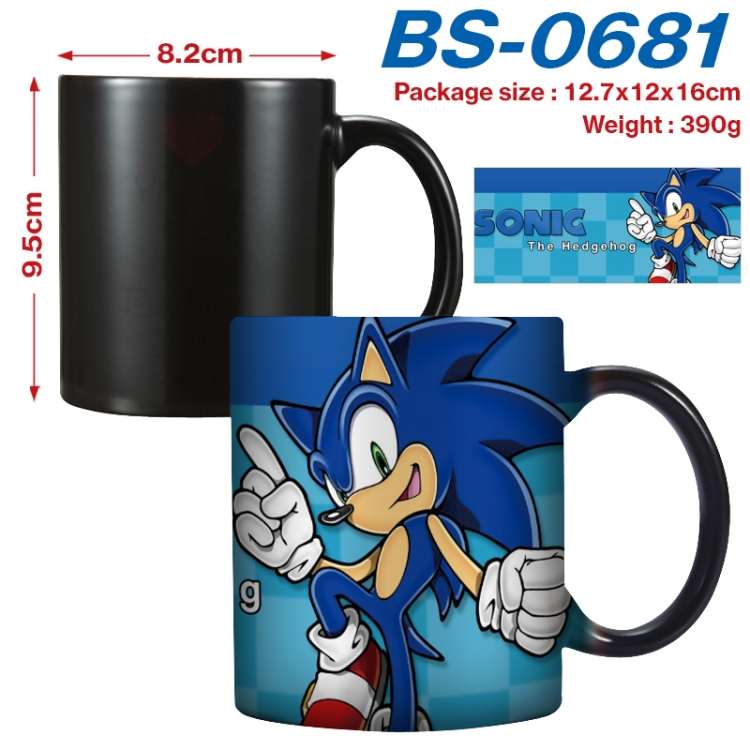 Sonic The Hedgehog   Anime high-temperature color-changing printing ceramic mug 400ml BS-0681