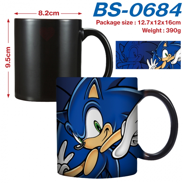 Sonic The Hedgehog   Anime high-temperature color-changing printing ceramic mug 400ml BS-0684