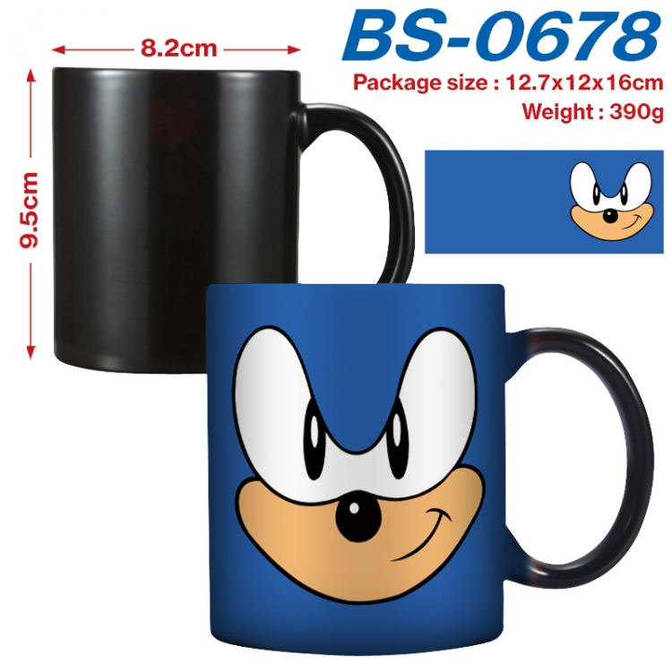 Sonic The Hedgehog   Anime high-temperature color-changing printing ceramic mug 400ml BS-0678