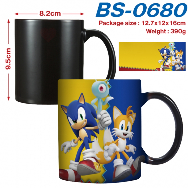 Sonic The Hedgehog   Anime high-temperature color-changing printing ceramic mug 400ml BS-0680