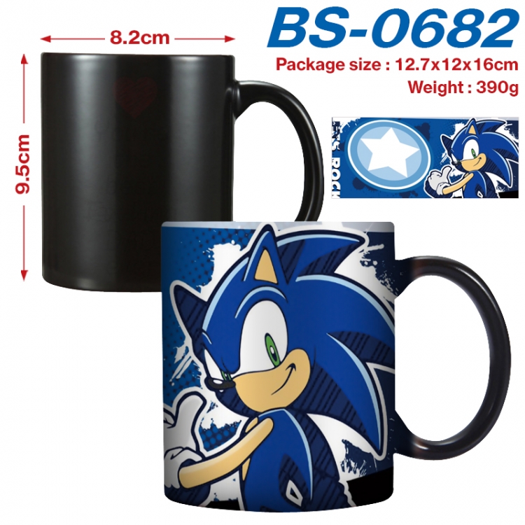 Sonic The Hedgehog   Anime high-temperature color-changing printing ceramic mug 400ml  BS-0682