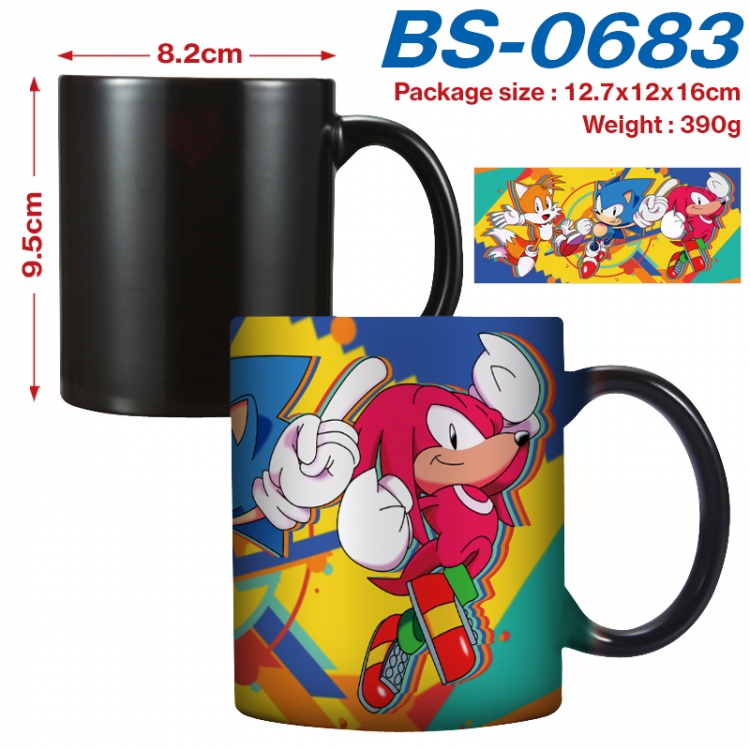 Sonic The Hedgehog   Anime high-temperature color-changing printing ceramic mug 400ml BS-0683
