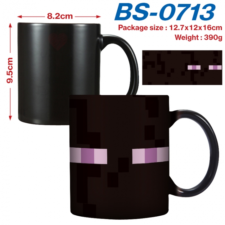 Minecraft  Anime high-temperature color-changing printing ceramic mug 400ml BS-0713