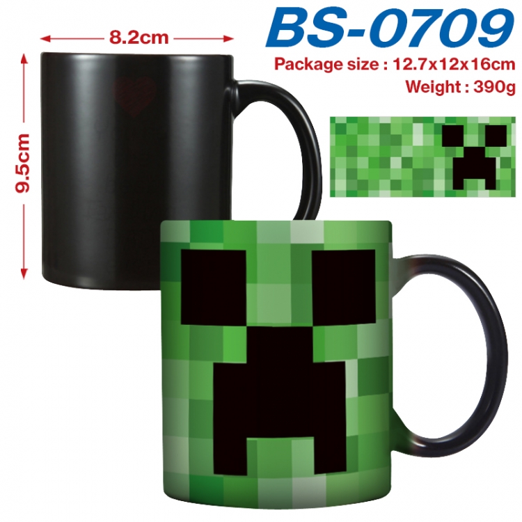Minecraft  Anime high-temperature color-changing printing ceramic mug 400ml BS-0709