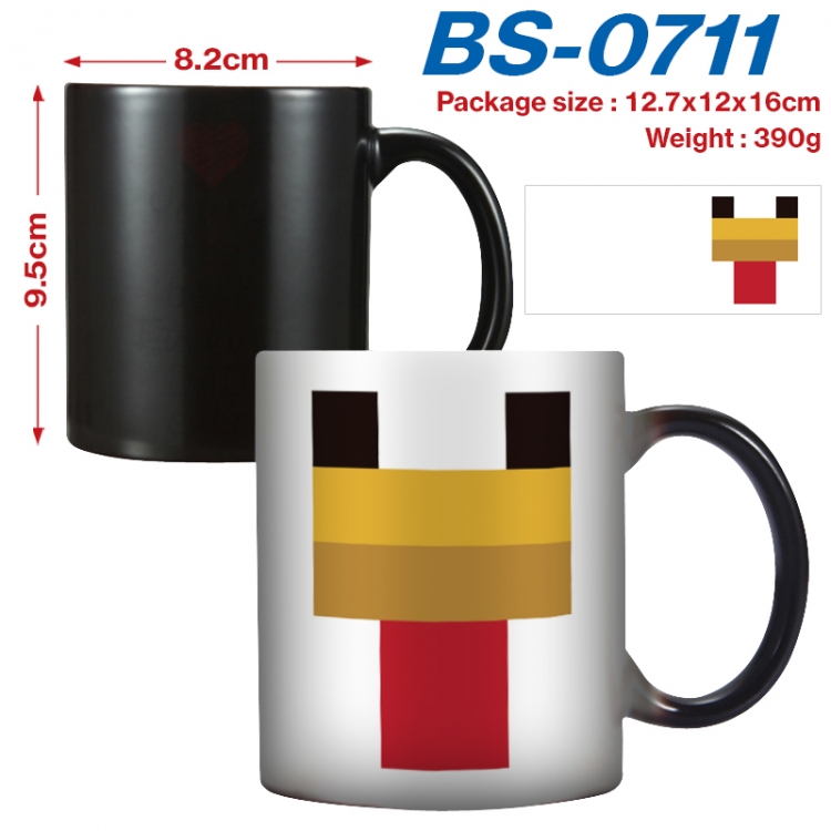 Minecraft  Anime high-temperature color-changing printing ceramic mug 400ml BS-0711