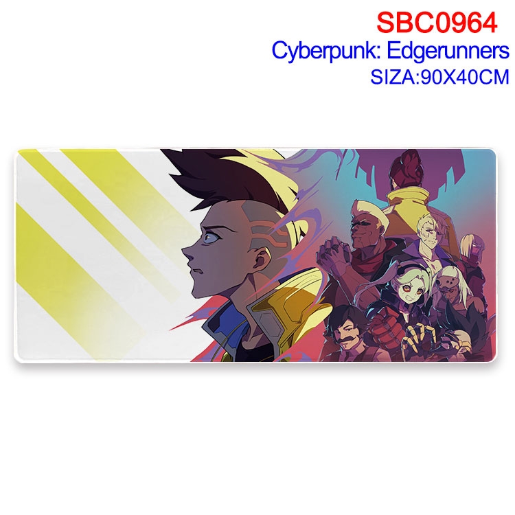 Cyberpunk Anime peripheral edge lock mouse pad 40X90CM