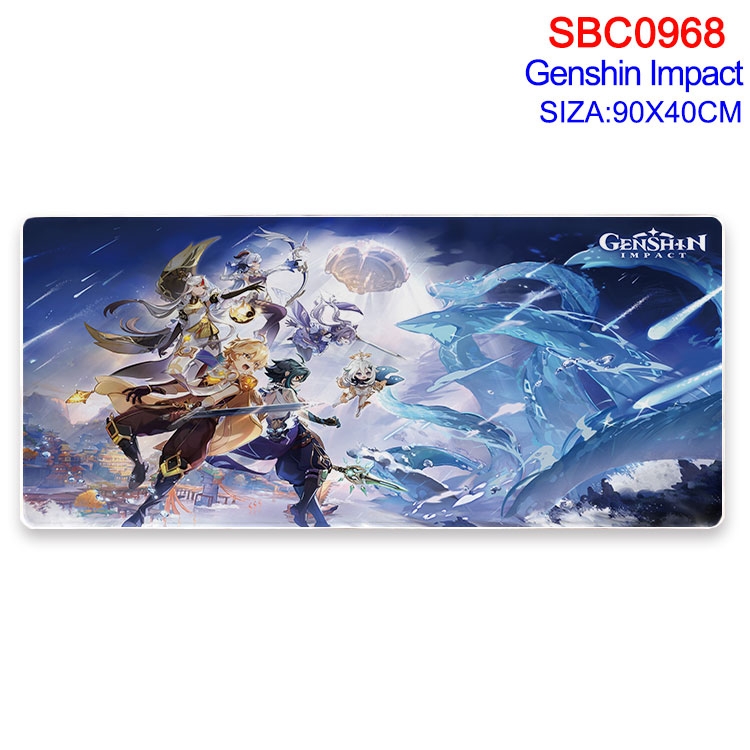 Genshin Impact Anime peripheral edge lock mouse pad 40X90CM SBC-968