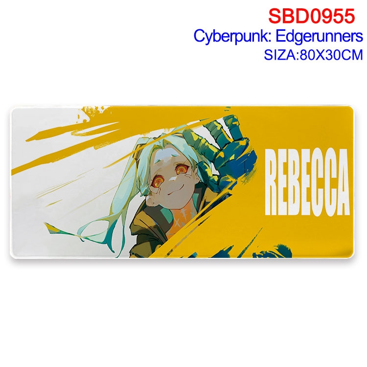 Cyberpunk Anime peripheral edge lock mouse pad 30X80CM SBD-955