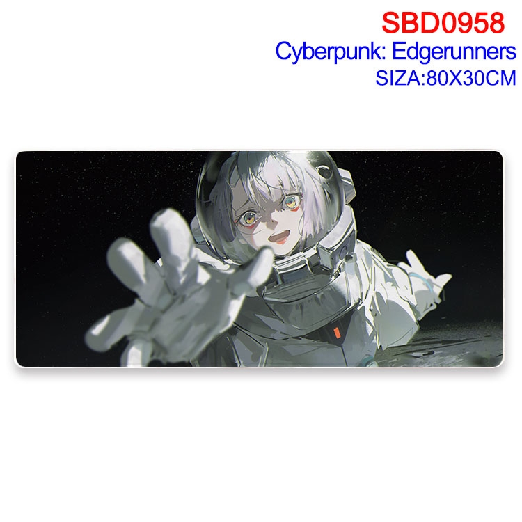 Cyberpunk Anime peripheral edge lock mouse pad 30X80CM SBD-958