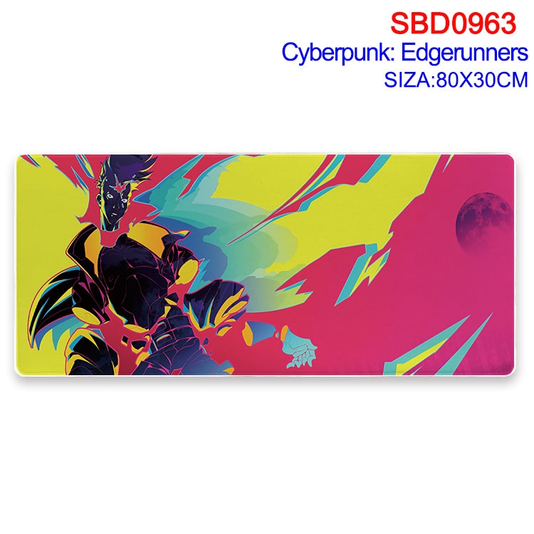 Cyberpunk Anime peripheral edge lock mouse pad 30X80CM SBD-963