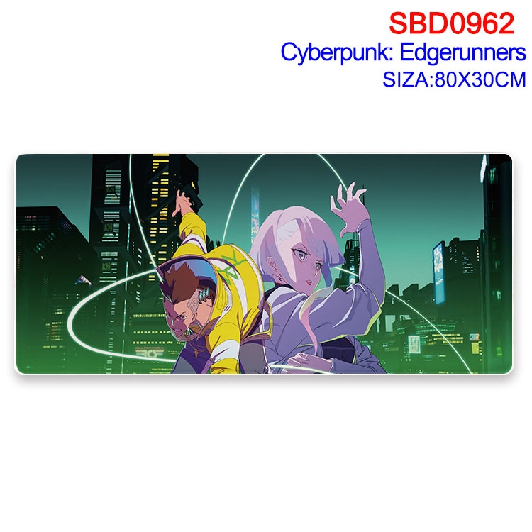 Cyberpunk Anime peripheral edge lock mouse pad 30X80CM SBD-962