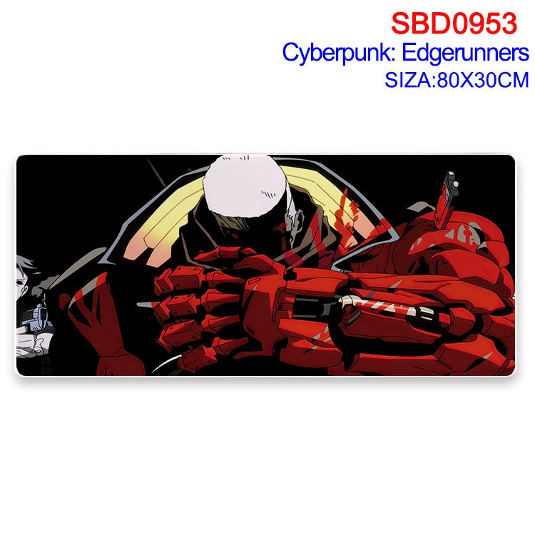Cyberpunk Anime peripheral edge lock mouse pad 30X80CM SBD-953