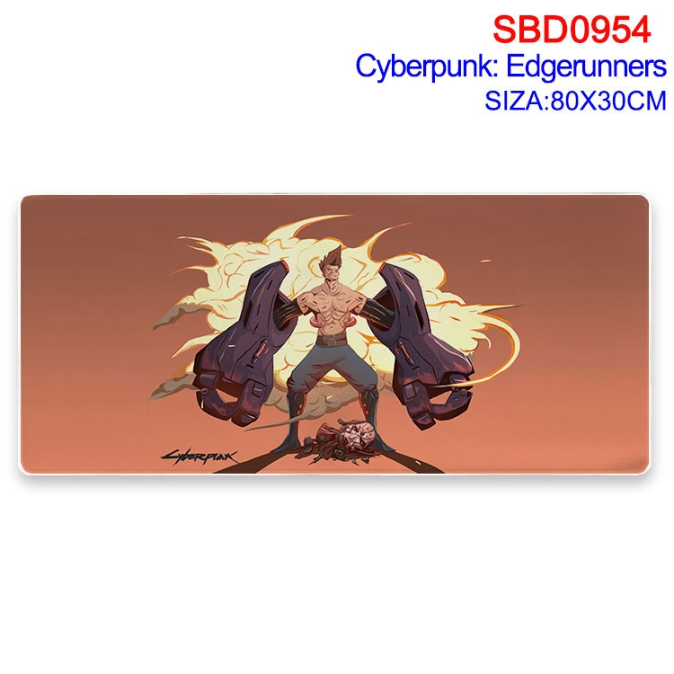 Cyberpunk Anime peripheral edge lock mouse pad 30X80CM SBD-954