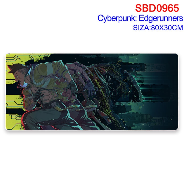 Cyberpunk Anime peripheral edge lock mouse pad 30X80CM SBD-965