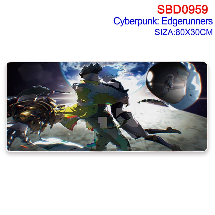 Cyberpunk Anime peripheral edge lock mouse pad 30X80CM SBD-959