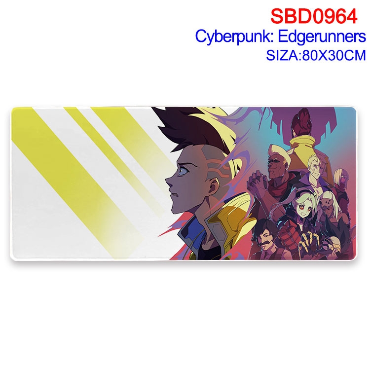 Cyberpunk Anime peripheral edge lock mouse pad 30X80CM SBD-964