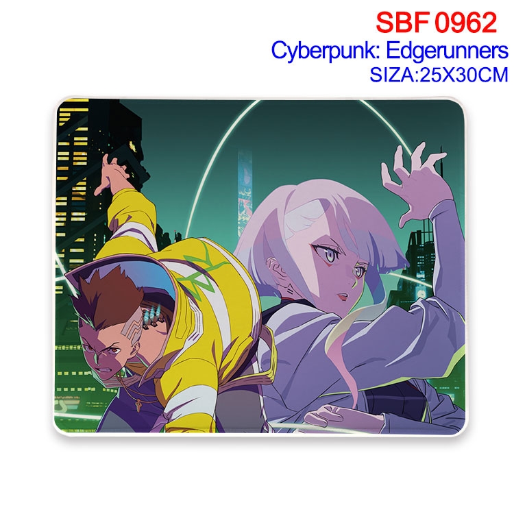Cyberpunk Anime peripheral edge lock mouse pad 25X30CM SBF-962