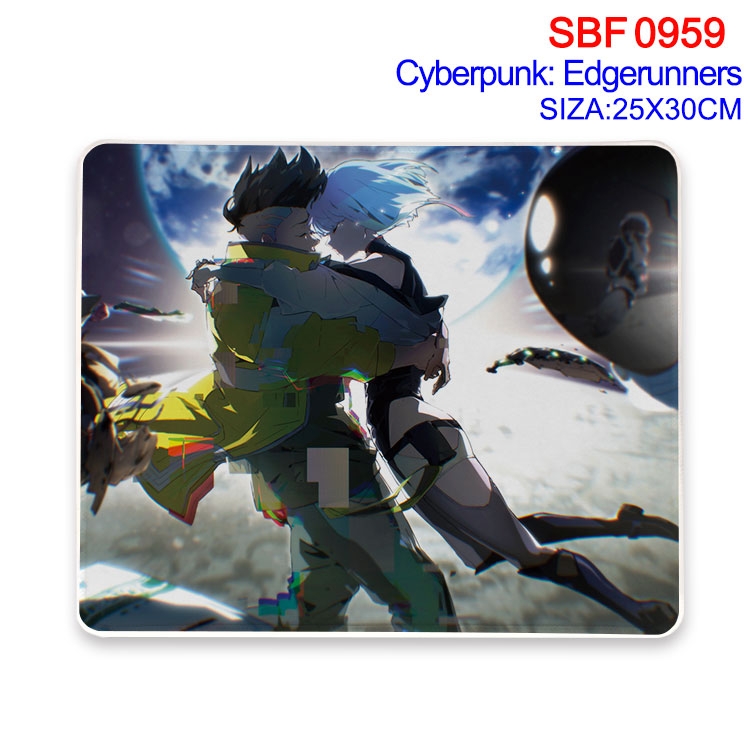 Cyberpunk Anime peripheral edge lock mouse pad 25X30CM SBF-959