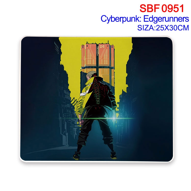 Cyberpunk Anime peripheral edge lock mouse pad 25X30CM SBF-951