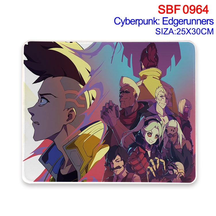 Cyberpunk Anime peripheral edge lock mouse pad 25X30CM SBF-964