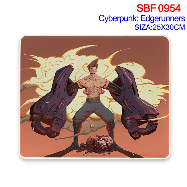 Cyberpunk Anime peripheral edge lock mouse pad 25X30CM SBF-954