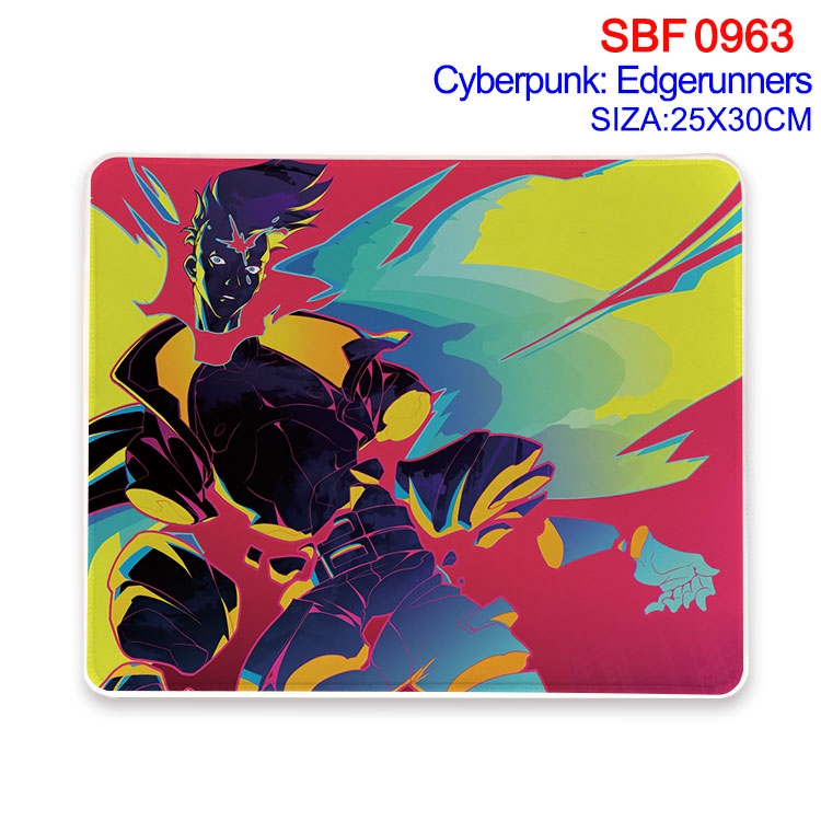 Cyberpunk Anime peripheral edge lock mouse pad 25X30CM SBF-963